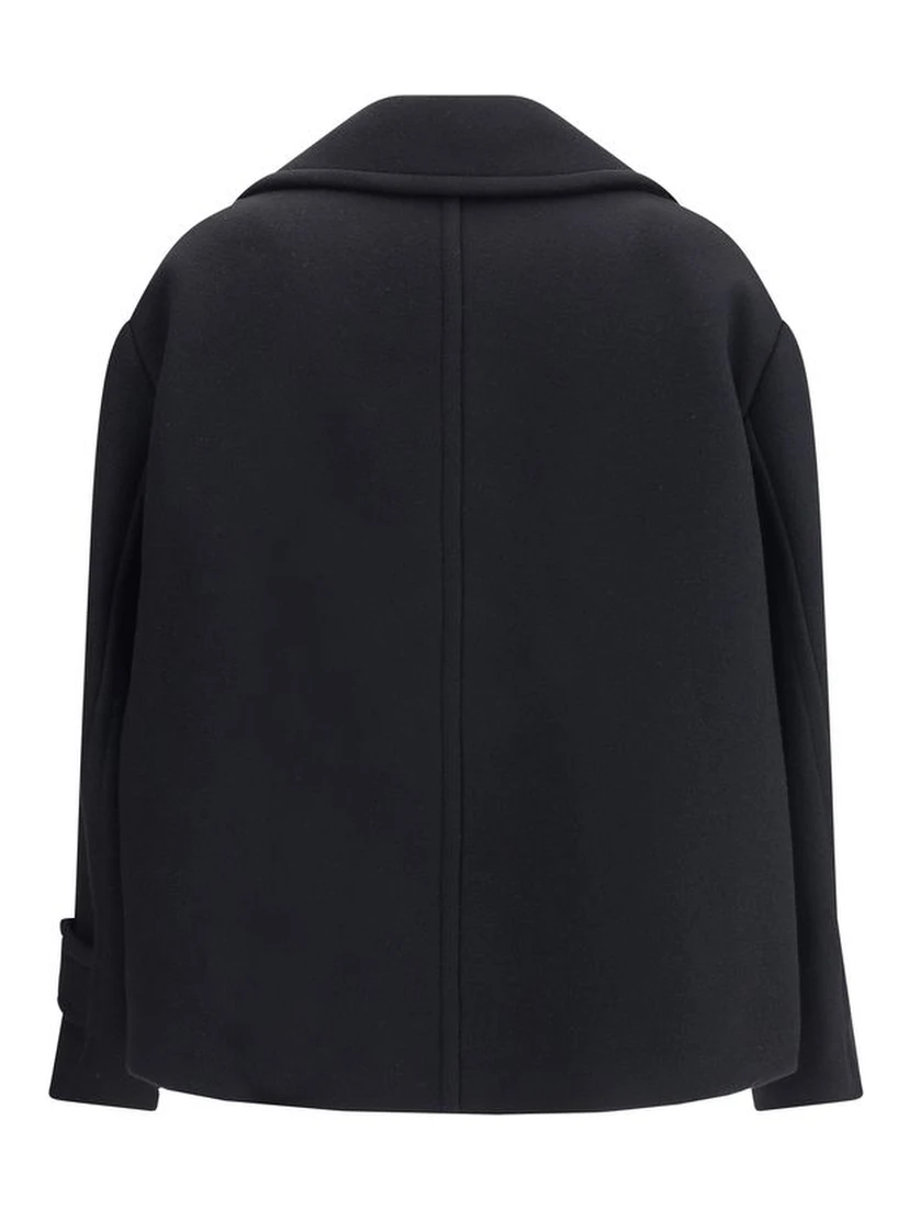Black Wool Oves Aries Coat