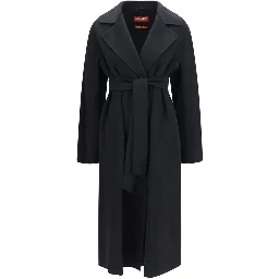 Black Wool Oves Aries Coat