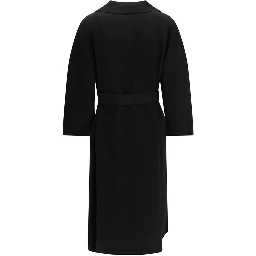 Black Wool Oves Aries Coat