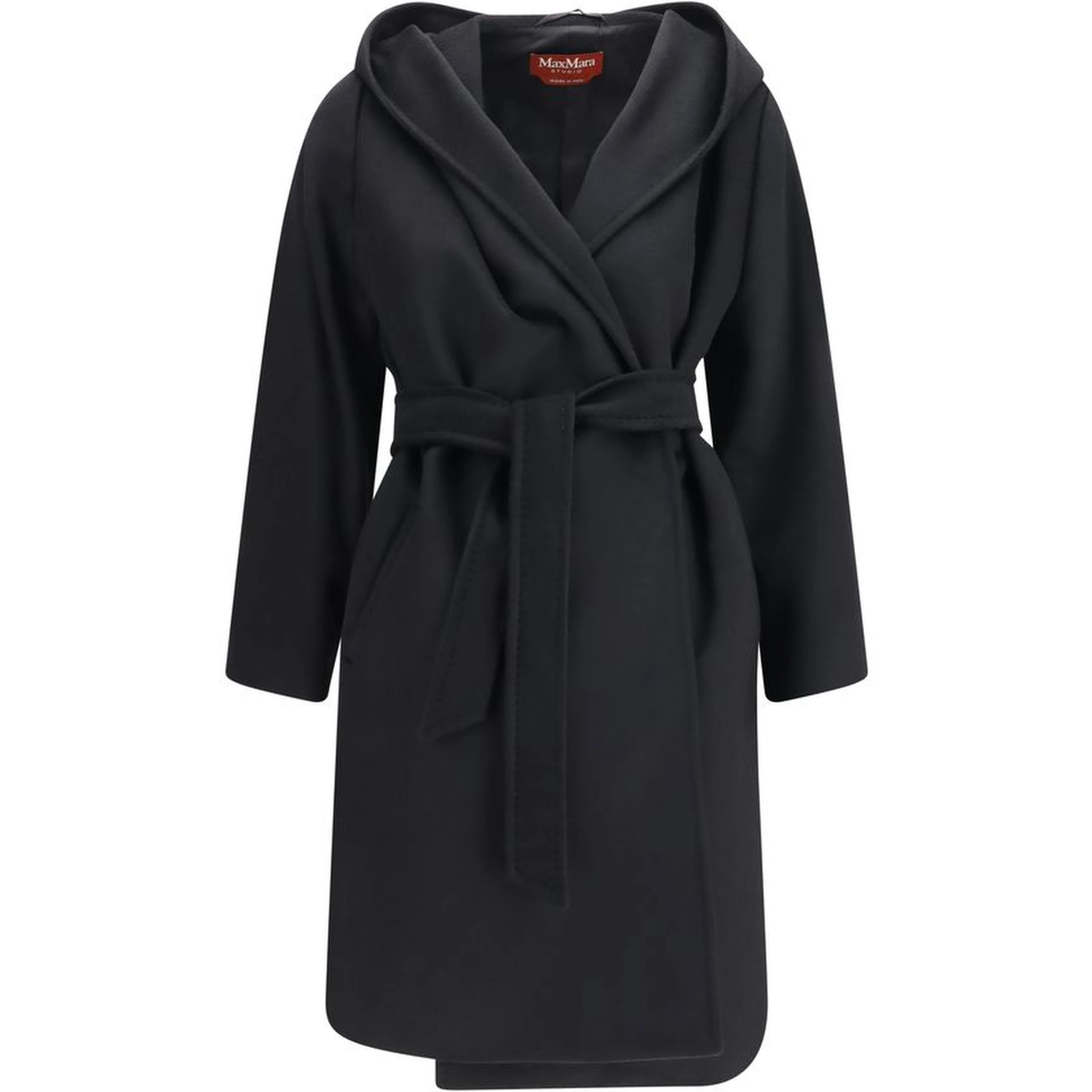 Black Wool Oves Aries Coat
