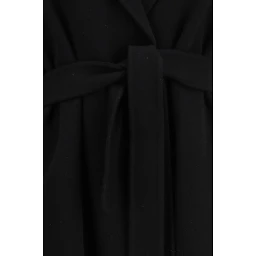 Black Wool Oves Aries Coat