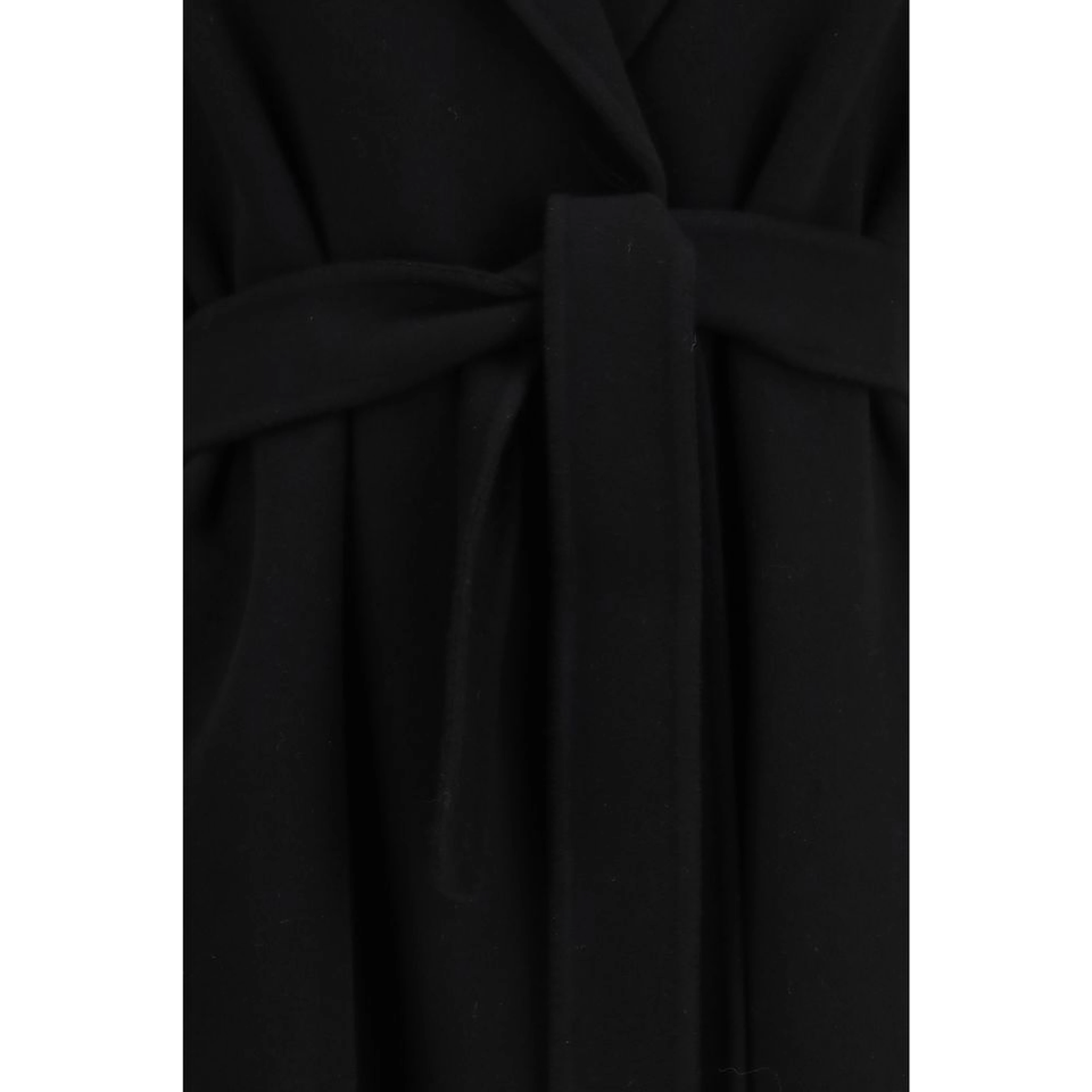 Black Wool Oves Aries Coat