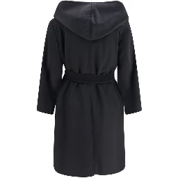 Black Wool Oves Aries Coat