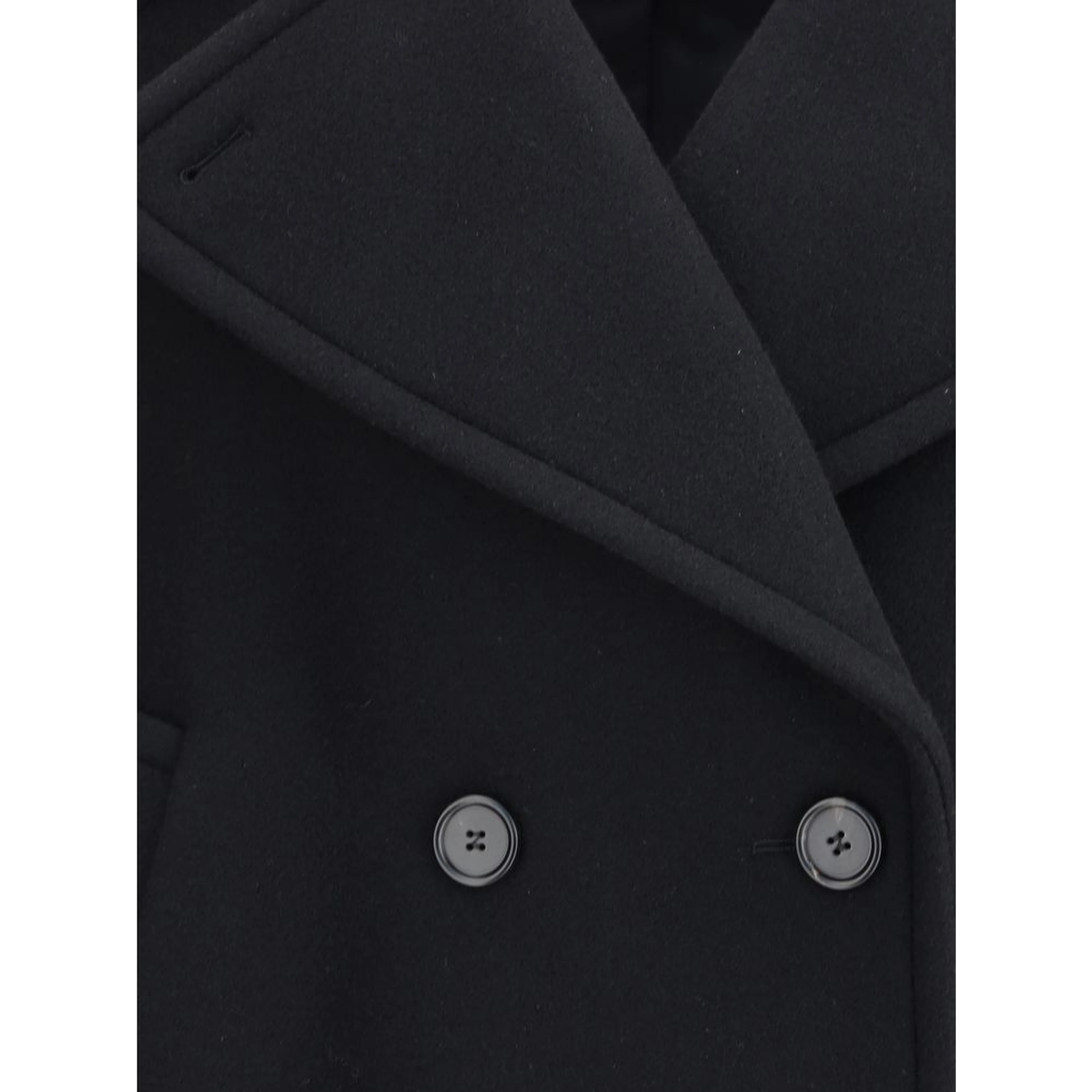 Black Wool Oves Aries Coat