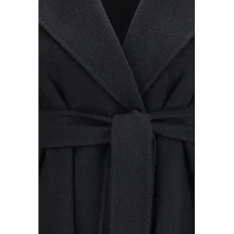 Black Wool Oves Aries Coat