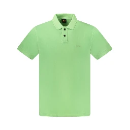 Green Cotton Men's Polo
