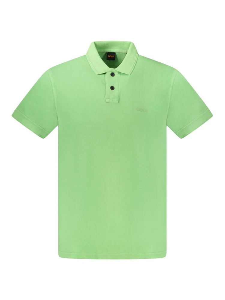 Green Cotton Men's Polo