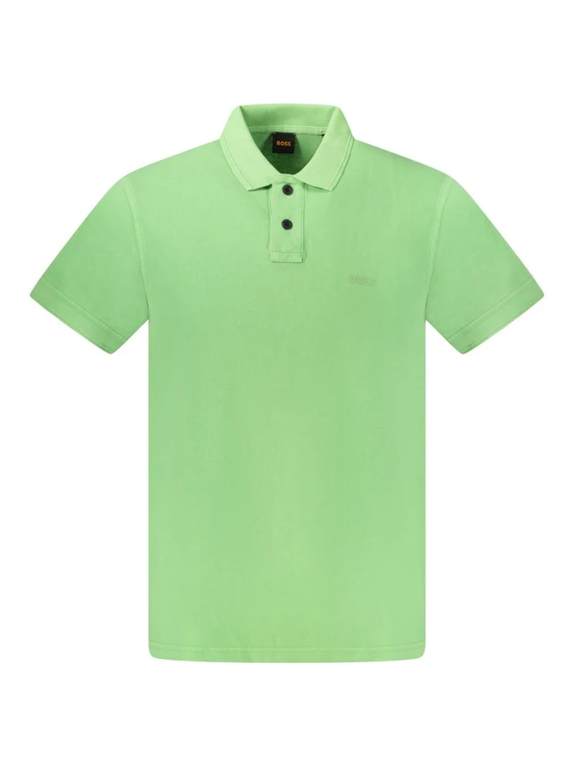 Green Cotton Men's Polo