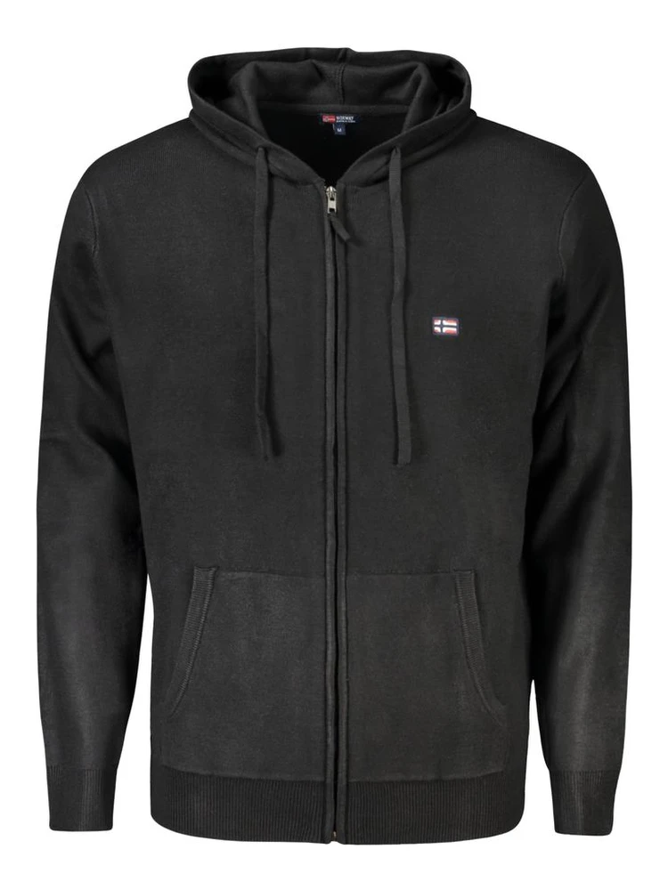 Black Polyamide Men Cardigan
