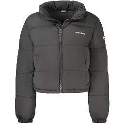 Black Polyester Women Jacket