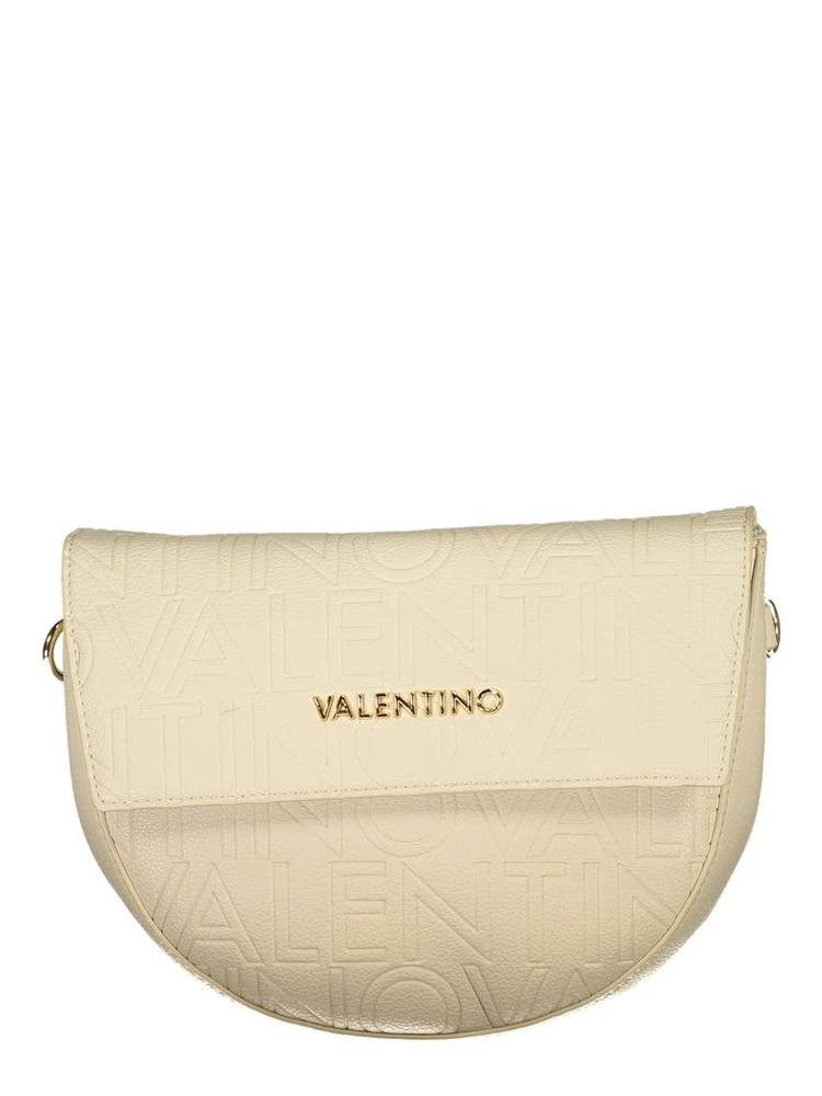 Beige Polyurethane Womens Bag