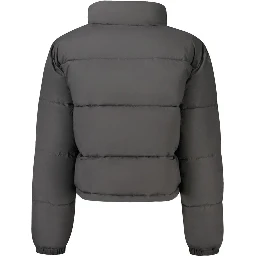 Black Polyester Women Jacket