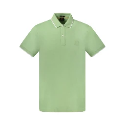 Green Cotton Men's Polo