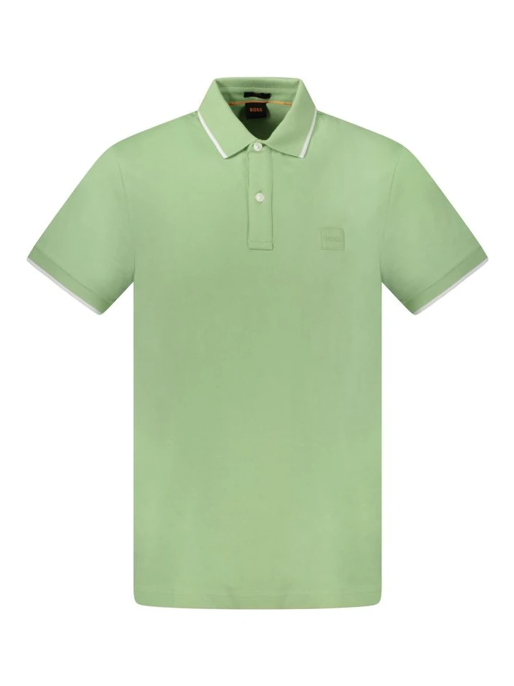 Green Cotton Men's Polo