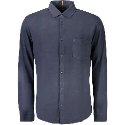 Blue Cotton Men's Shirt
