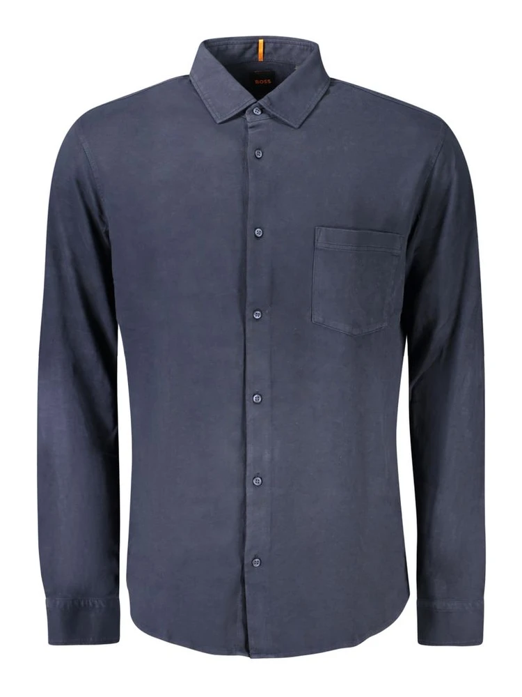 Blue Cotton Men's Shirt