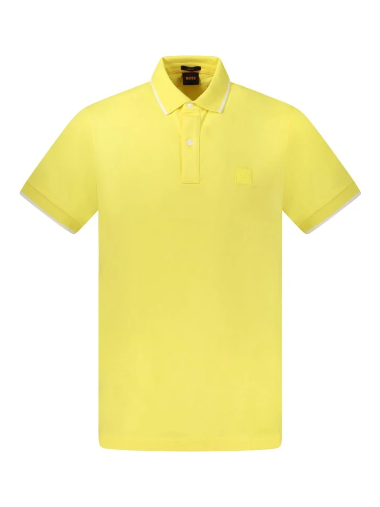 Yellow Cotton Men's Polo