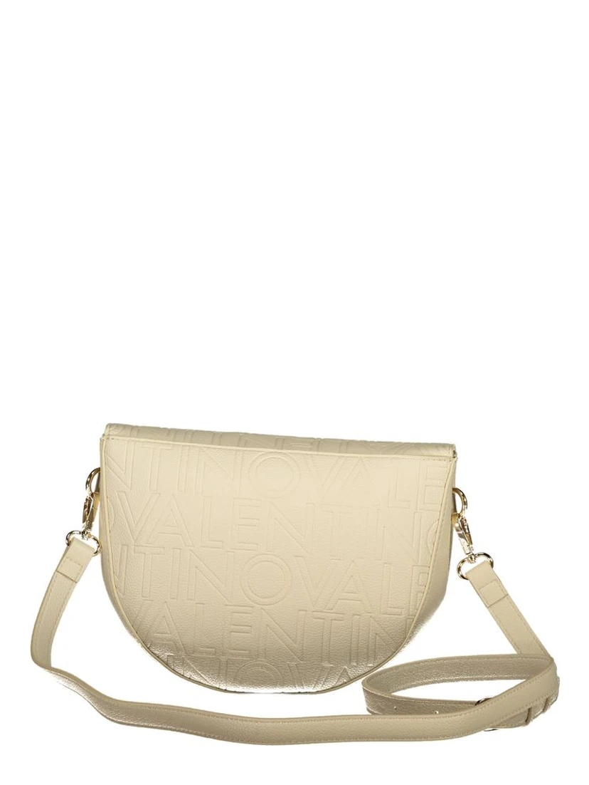 Beige Polyurethane Womens Bag