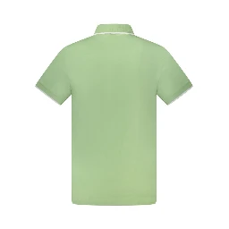 Green Cotton Men's Polo