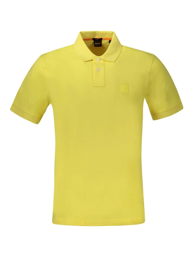 Yellow Cotton Men's Polo Shirt