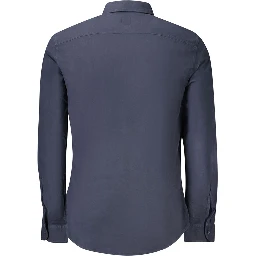 Blue Cotton Men's Shirt