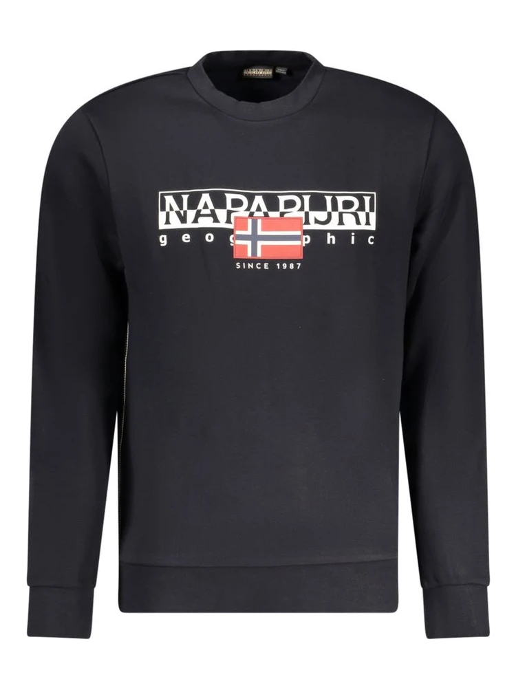 Black Cotton Men Sweater