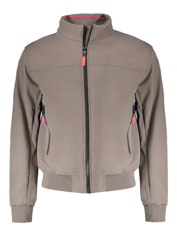 Brown Polyester Men's Jacket