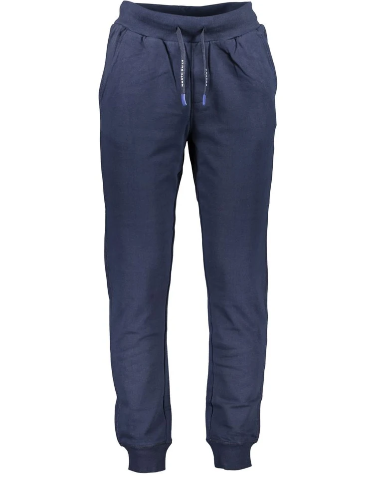 Blue Cotton Men's Trousers