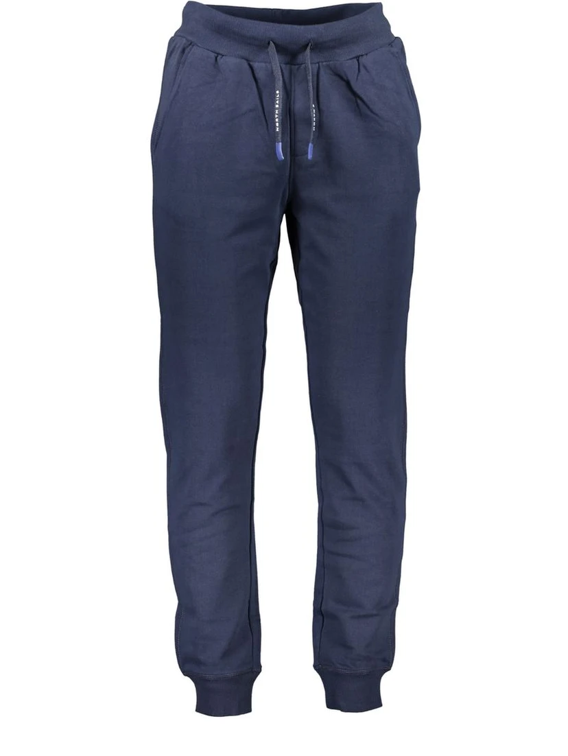 Blue Cotton Men's Trousers
