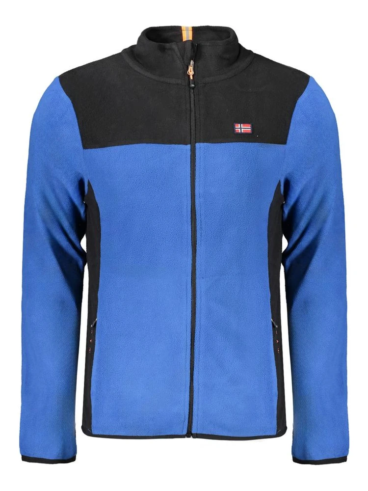 Blue Polyester Men Sweater