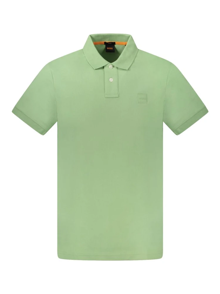 Green Cotton Men's Polo