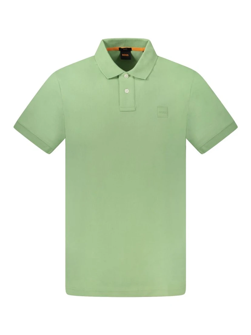 Green Cotton Men's Polo
