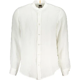 White Linen Men's Shirt