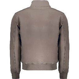 Brown Polyester Men's Jacket
