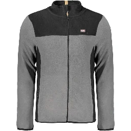 Gray Polyester Men Sweater