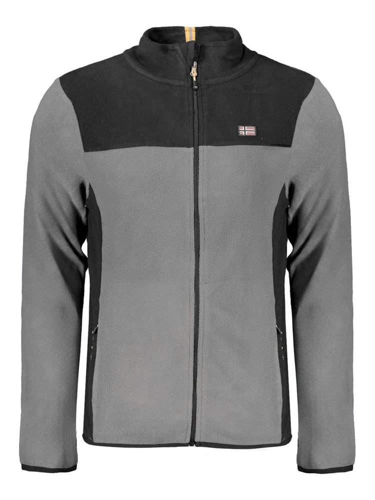 Gray Polyester Men Sweater