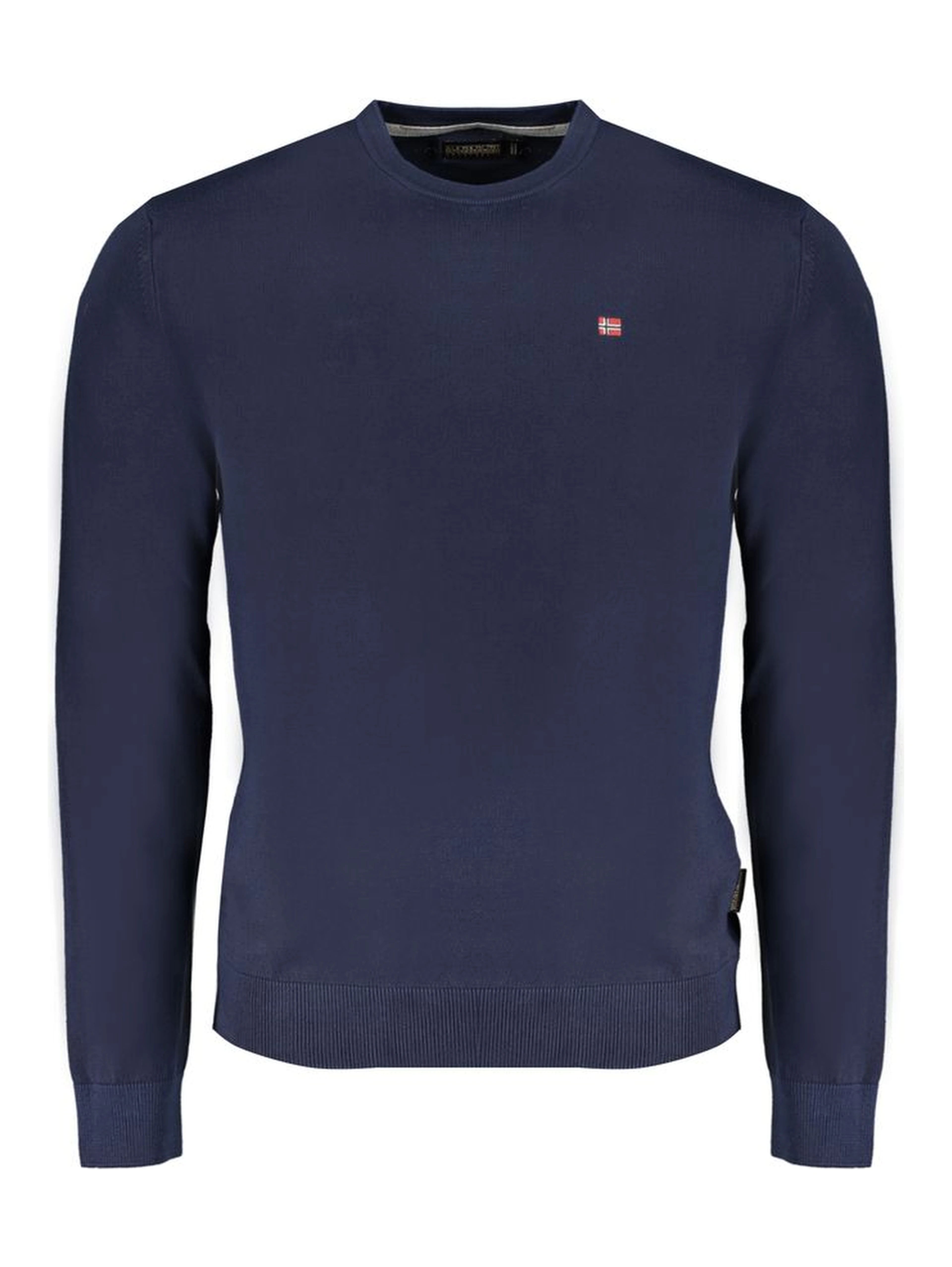 Blue Cotton Men Sweater