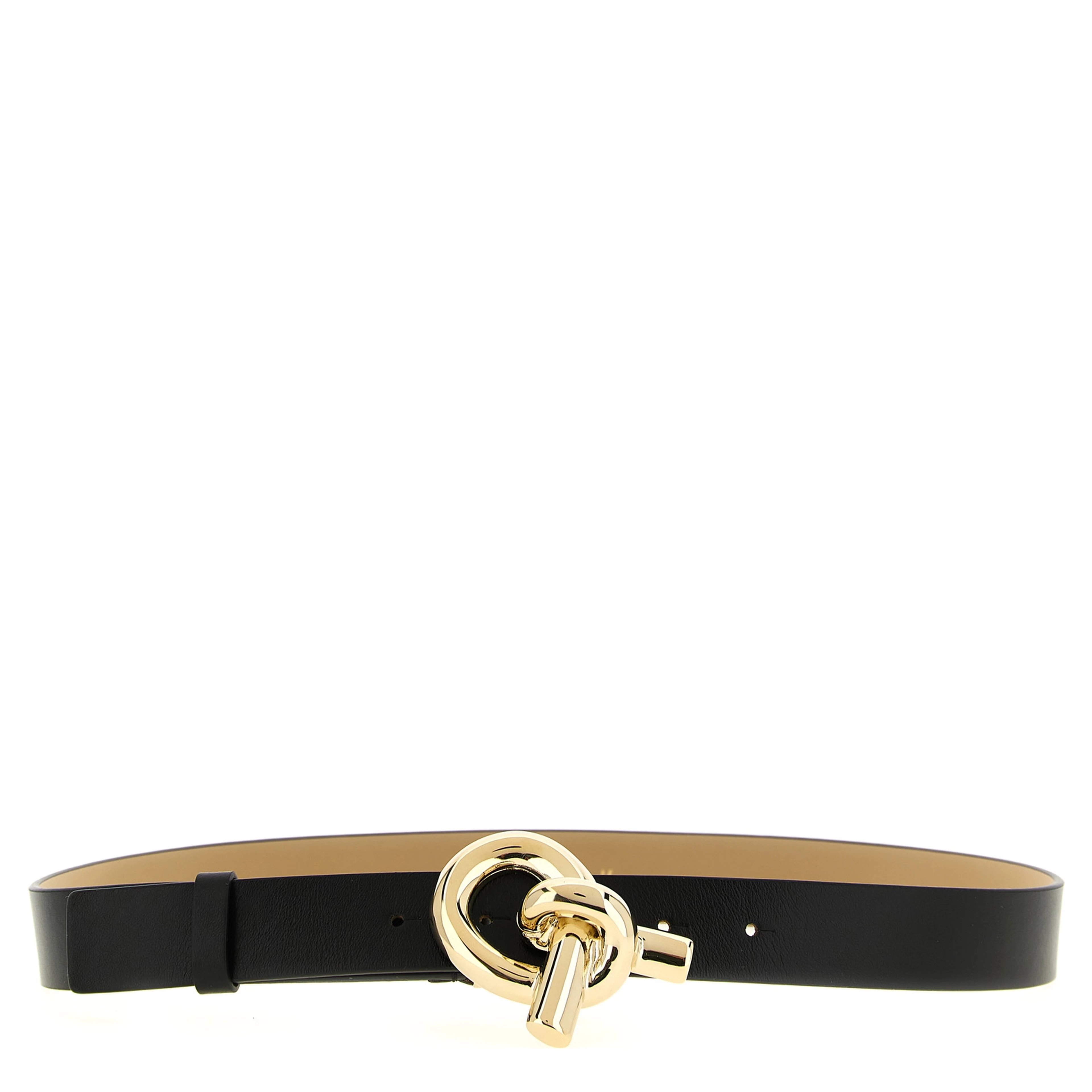 Black Leather Thin Belt