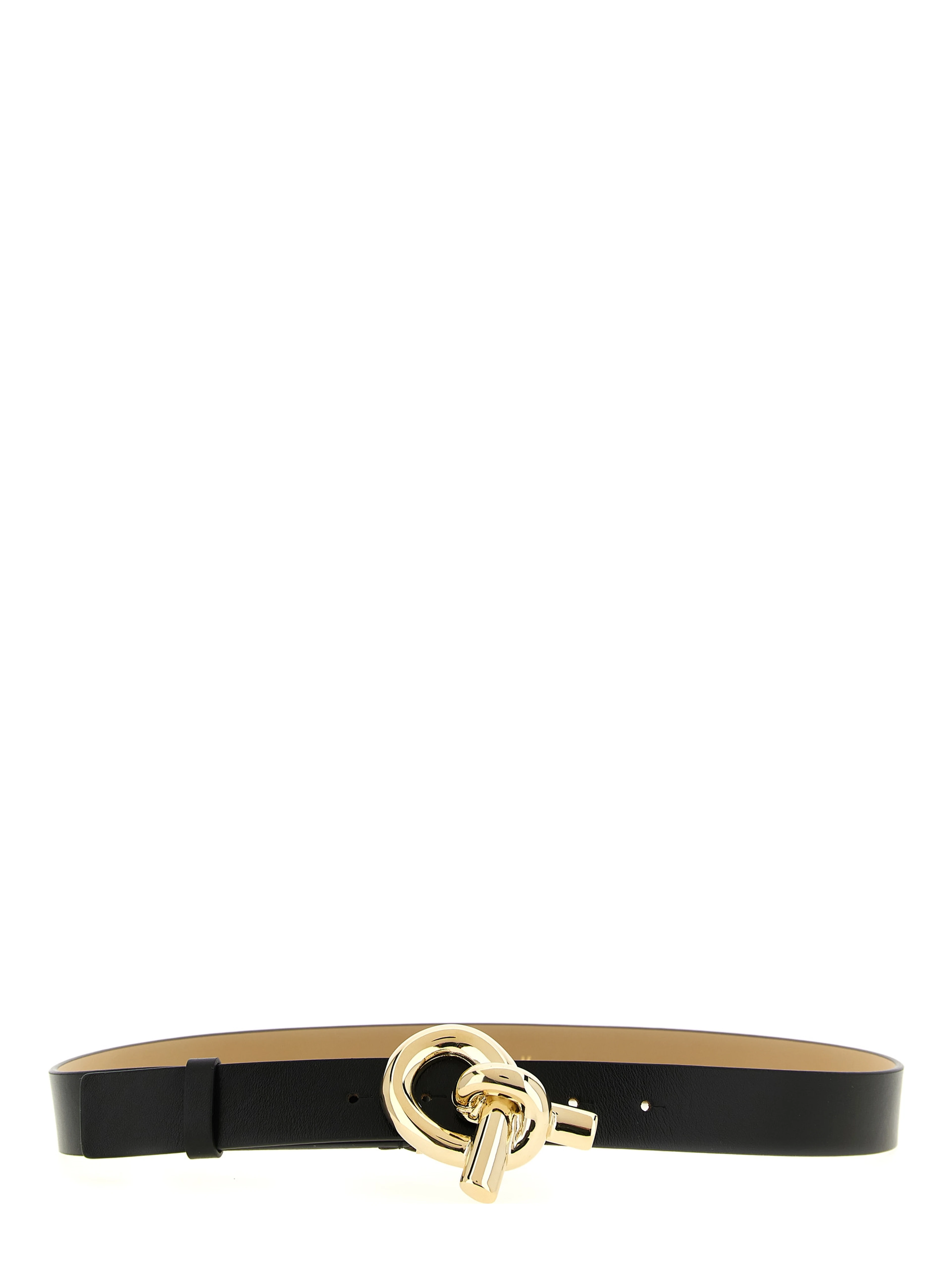 Black Leather Thin Belt