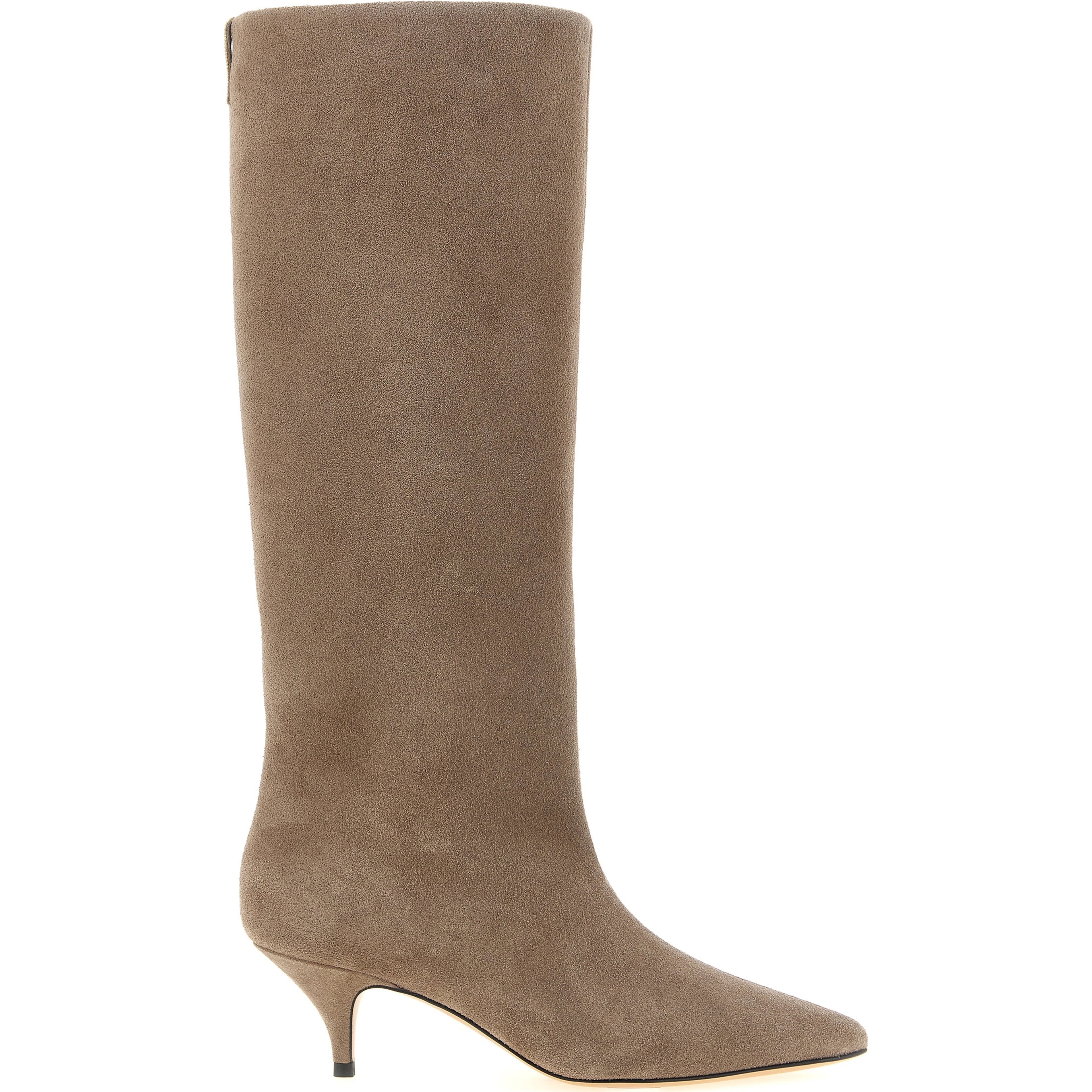 Beige Suede Leather Over The Knee