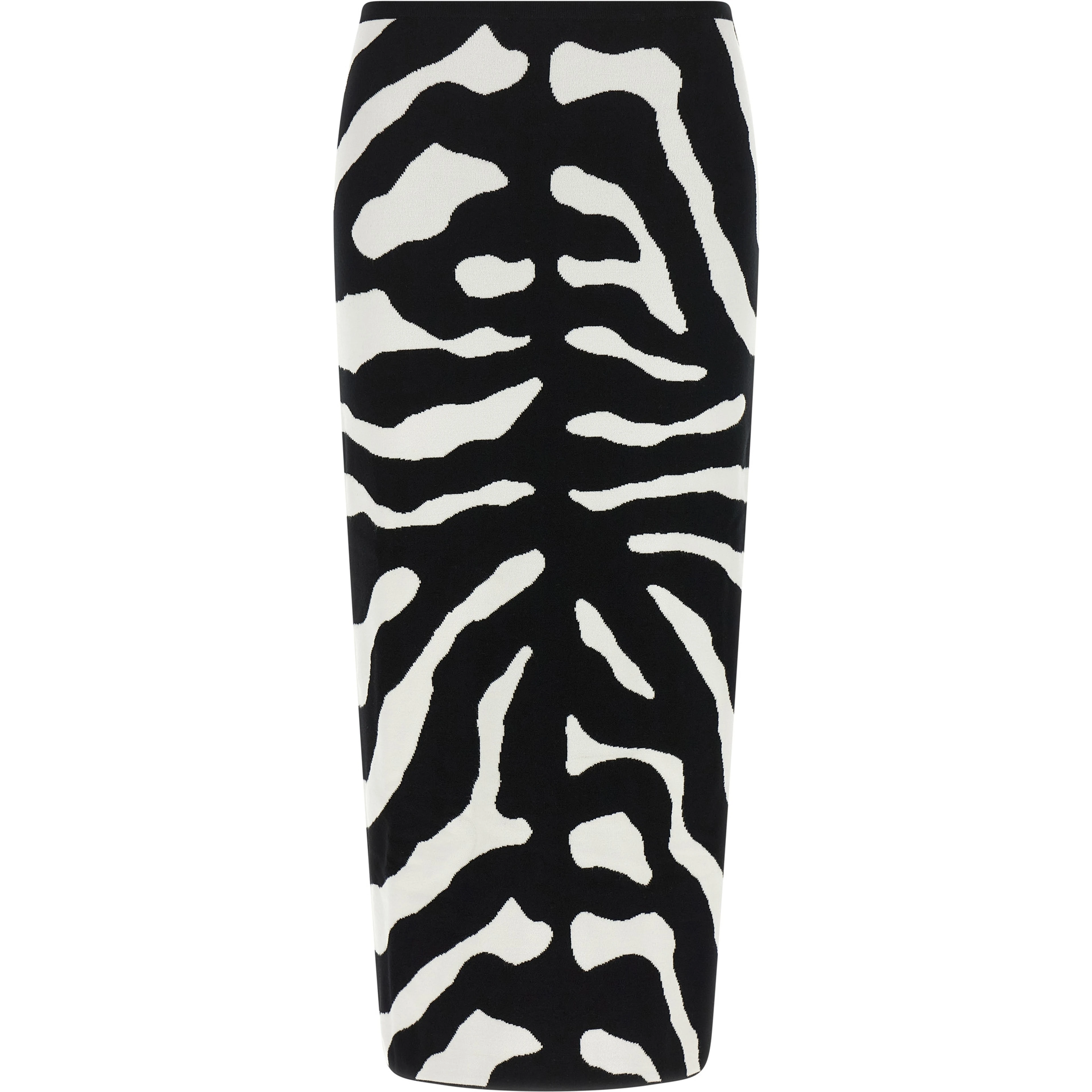 Bicolor Viscose Midi Skirt