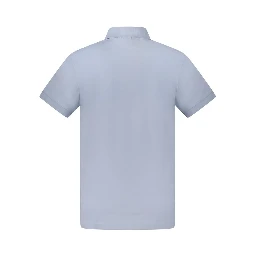 Light Blue Cotton Men's Polo