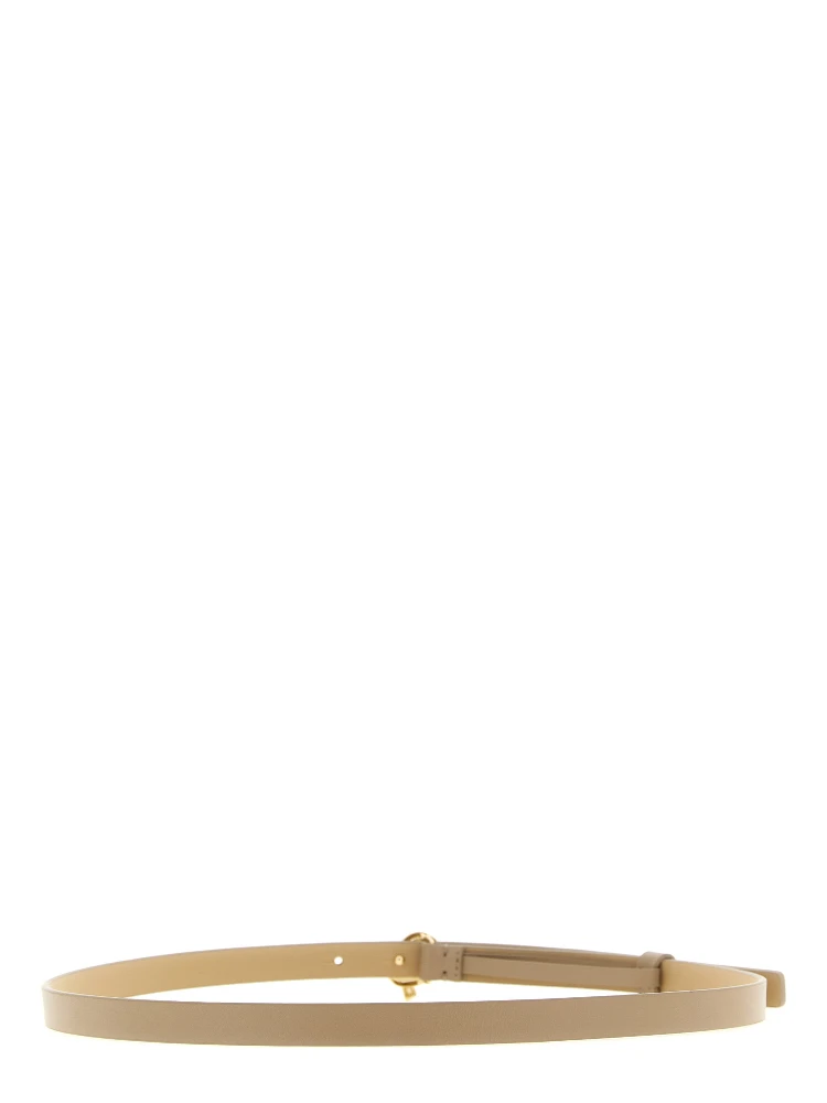 Beige Leather Thin Belt alternative