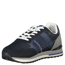 Blue Polyurethane Mens Sneaker