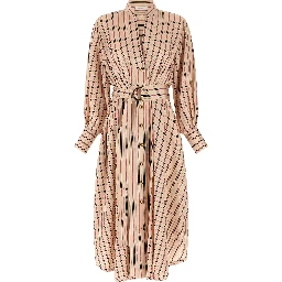 Multicolor Viscose Midi Dress
