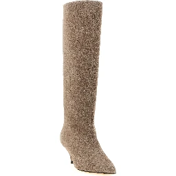 Beige Suede Leather Over The Knee