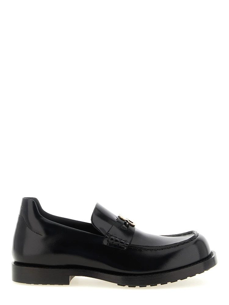 Black Calfskin Slip-On Loafers