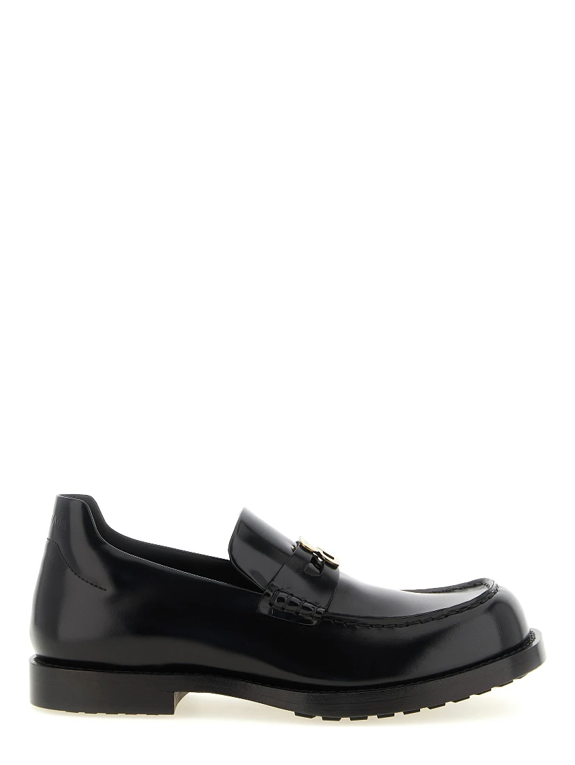 Black Calfskin Slip-On Loafers