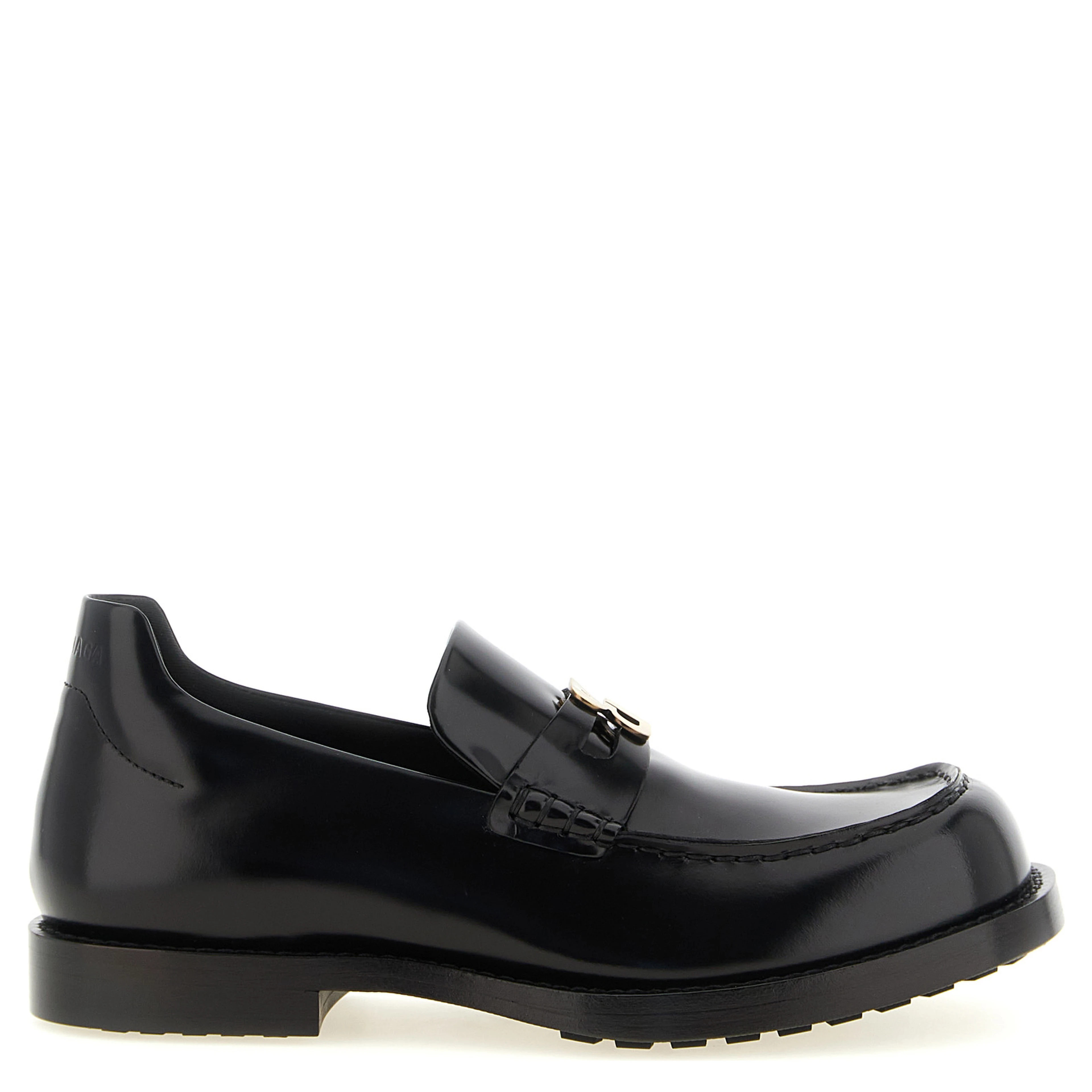 Black Calfskin Slip-On Loafers