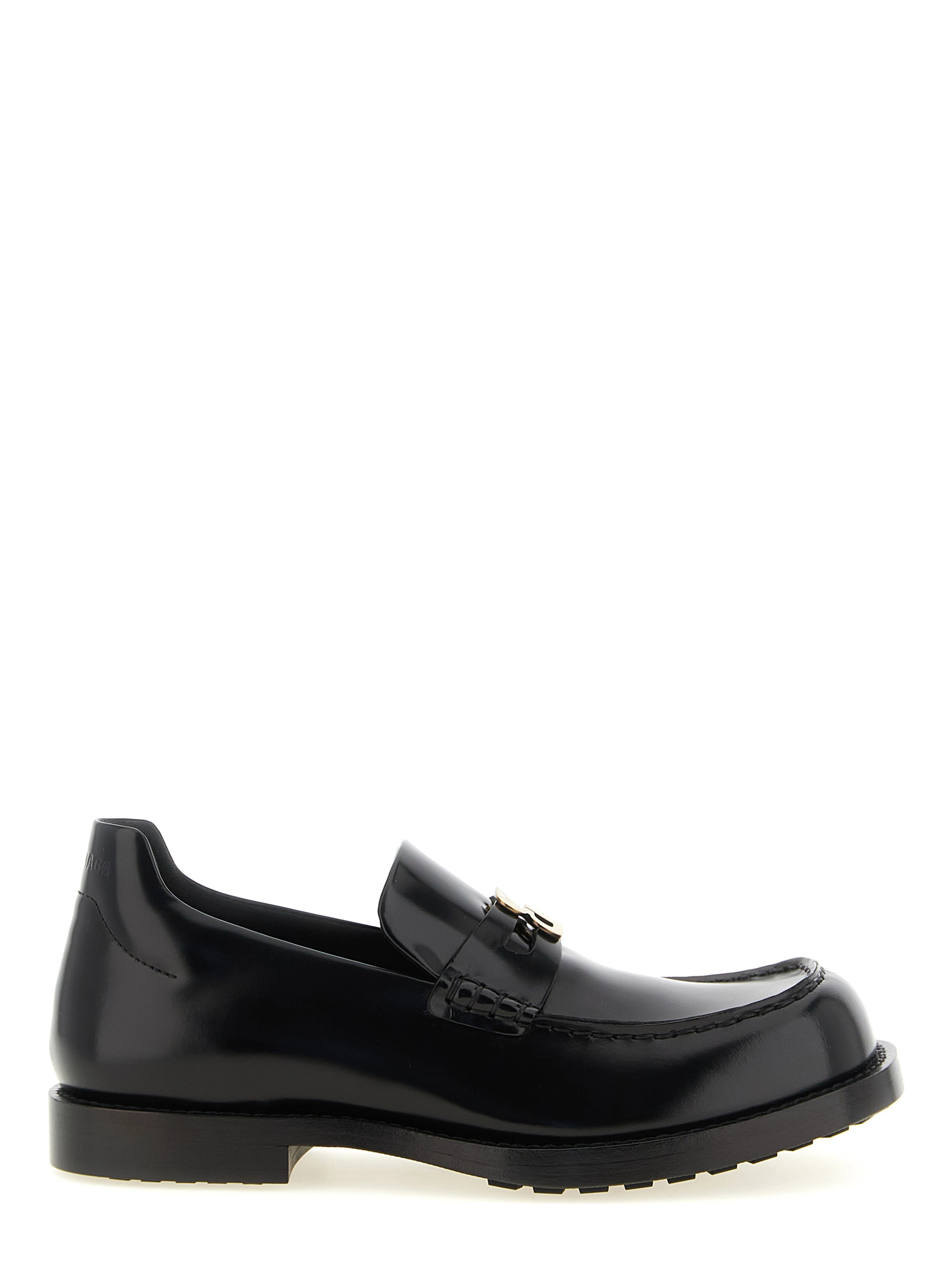 Black Calfskin Slip-On Loafers